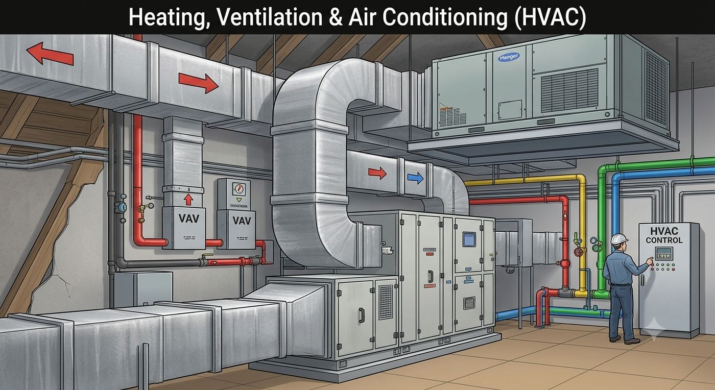 Mechanical HVAC engineering — heating ventilation air conditioning systems